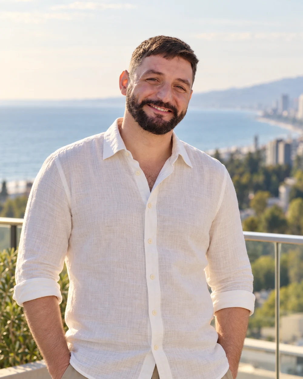 Giorgi Mchedlidze on a terrace in Batumi